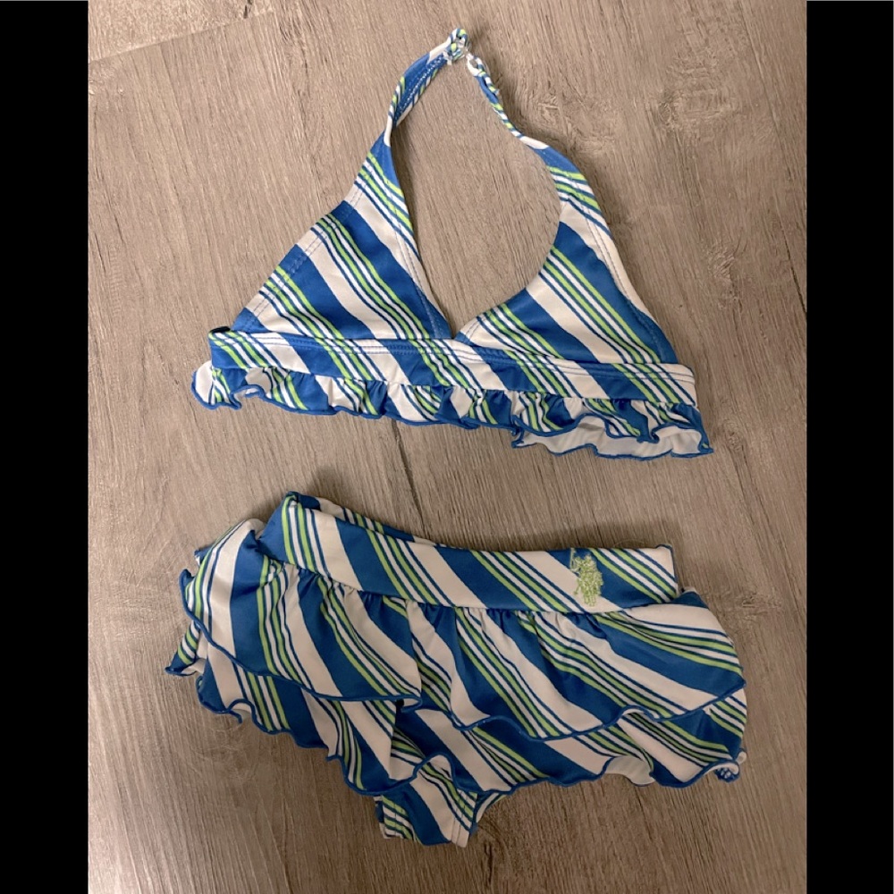 US POLO ASSN girls 6-9 month bikini set